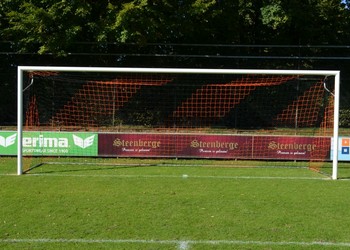 Voetbalnet geknoopt oranje zwart