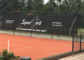 Winddoek Tennisdoeken Zwart TC Liessel