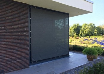 schaduwdoek deep grey met zuignap