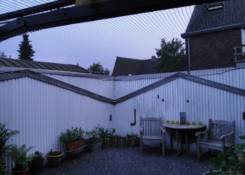 Voliere geknoopt polyethyleen net