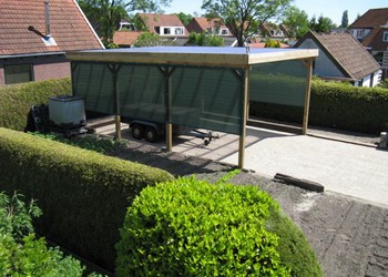 Winddoek donkergroen 180 gr/m2 Carport