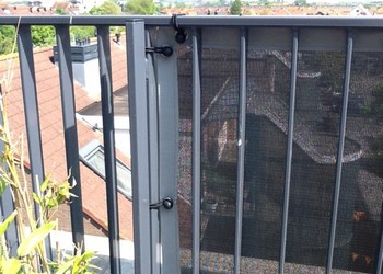 winddoek donkergrijs 285 gr/m2 tbv balkon