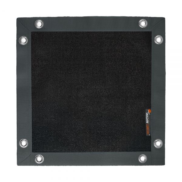 Winddoek 180gr Black met  Dark Grey band en ogen