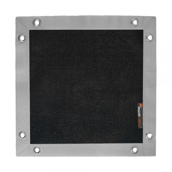 Winddoek 180gr Black met de kleur Grey band en ogen