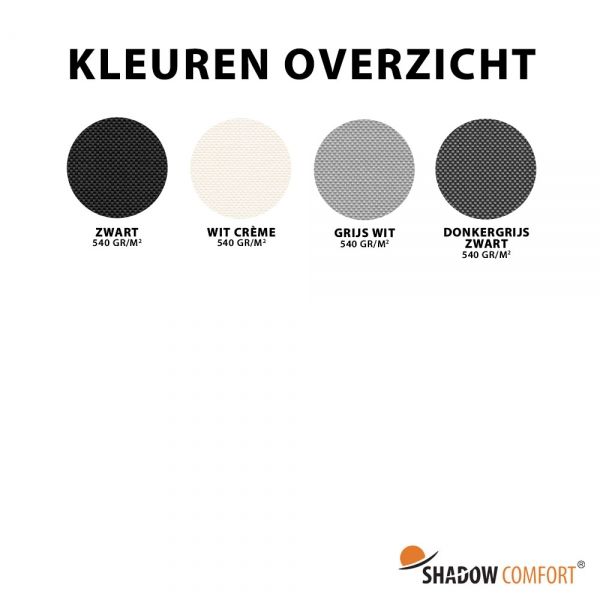Kleurenoverzicht screendoek