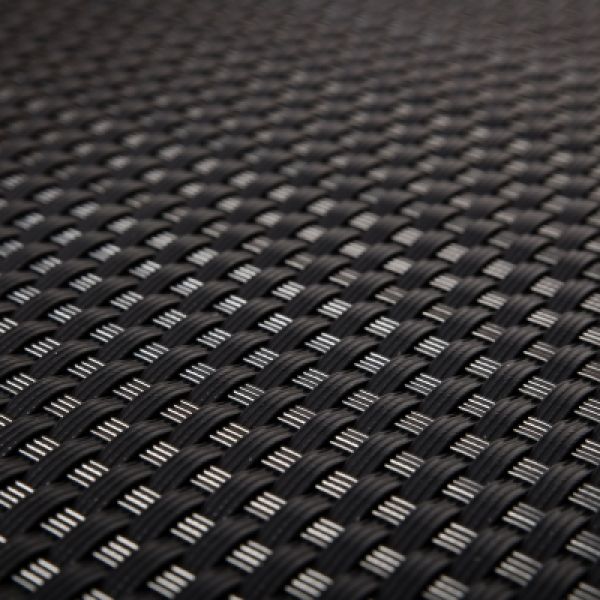 polyrattan hekwerk mat zwart
