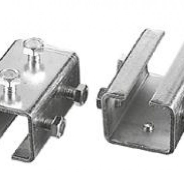 Koppelstuk ijzer verzinkt voor U-rail aan elkaar te koppelen