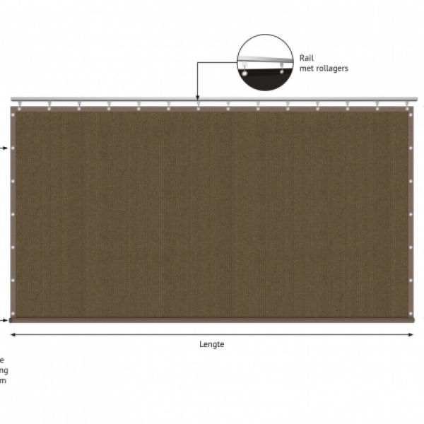 Verandazeil type 2, Shadow comfort Japanese Brown
