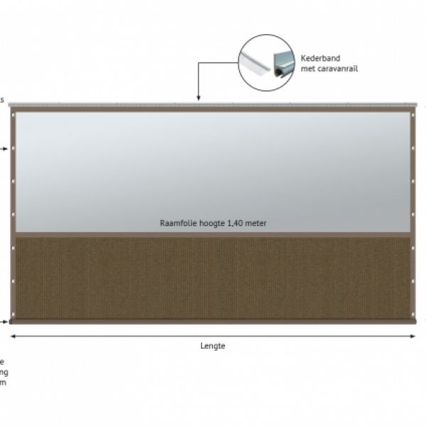 Verandazeil type 3, Shadow Comfort Japanese Brown