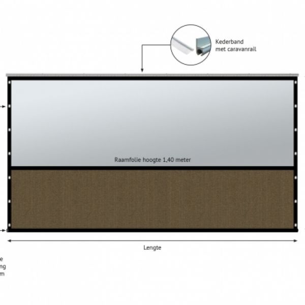 Verandazeil type 3, Shadow Comfort Japanese Brown