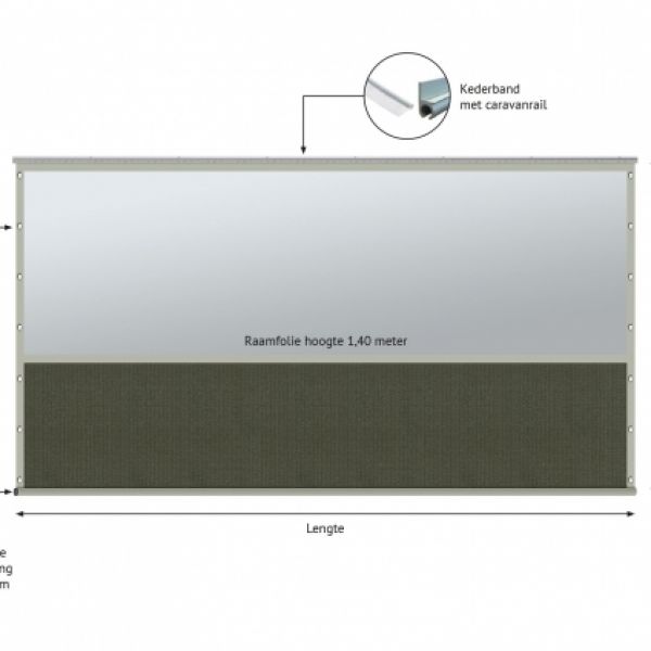 Verandazeil type 3, Shadow Comfort Deep Grey