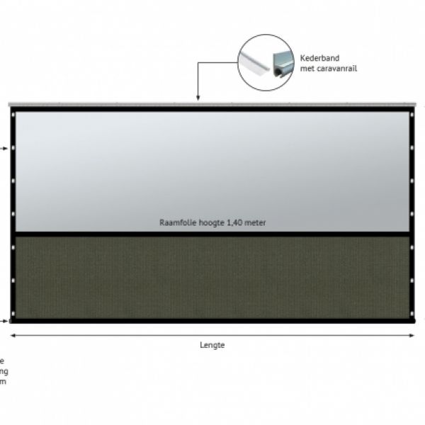 Verandazeil type 3, Shadow Comfort Deep Grey