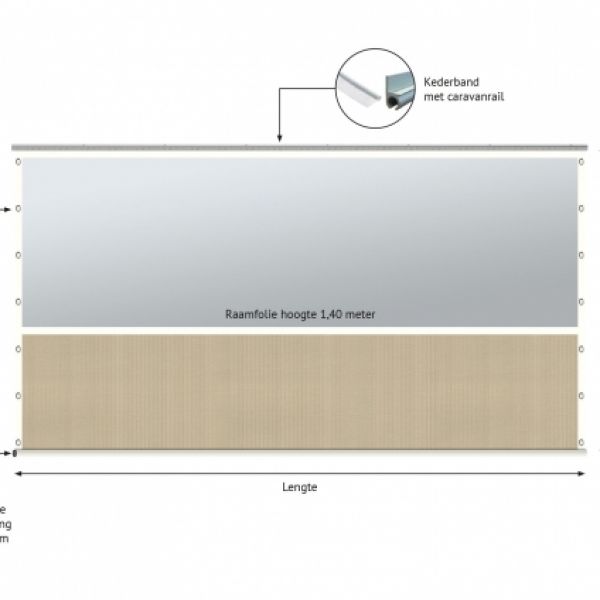 Verandazeil type 3, Shadow Comfort Neutral Sand