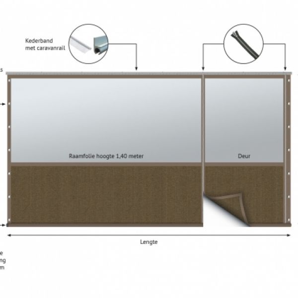 Verandazeil type 4, Shadow Comfort Japanese Brown