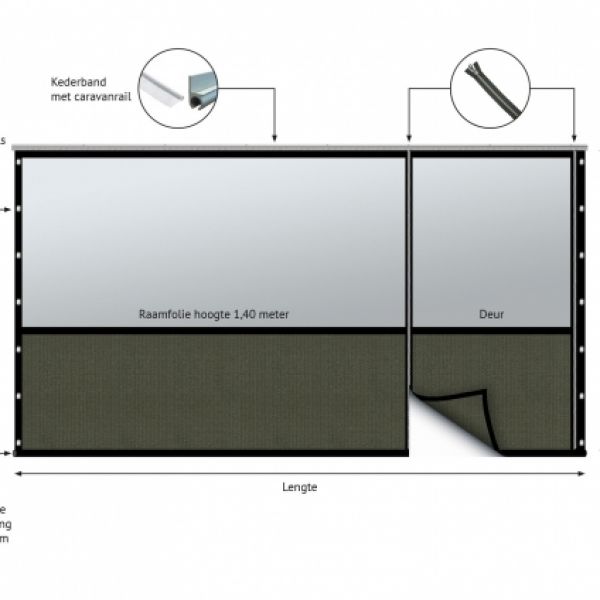 Verandazeil type 4, Shadow Comfort Deep Grey