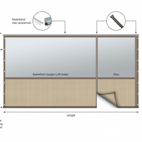 Verandazeil type 4, Shadow Comfort Neutral Sand