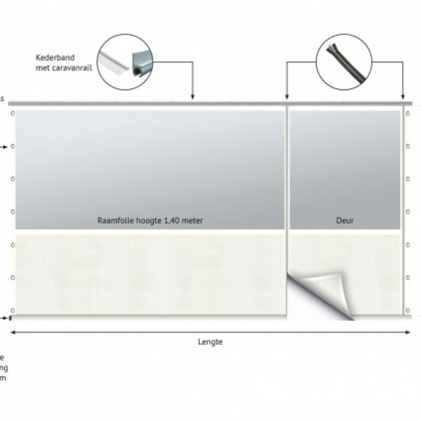 Verandazeil type 4, Shadow Comfort Mineral White