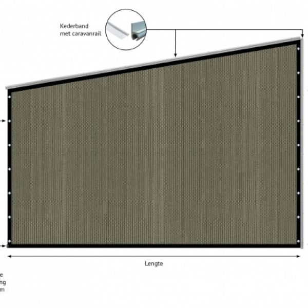 verandazeil type 5, winddoek / kleur Desert Storm
