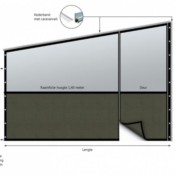 Verandazeil type 7, Shadow Comfort Deep Grey