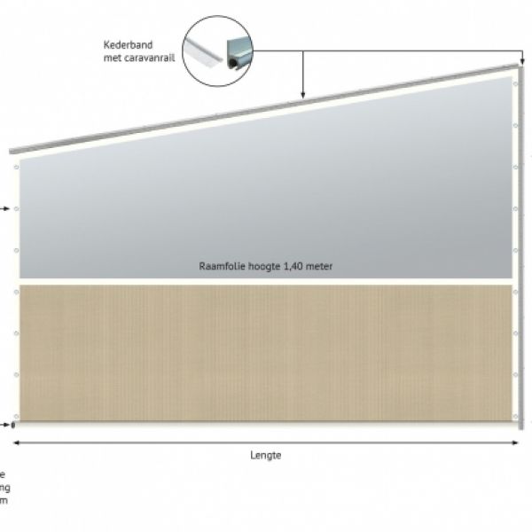 Verandazeil type 7, Shadow Comfort Neutral Sand