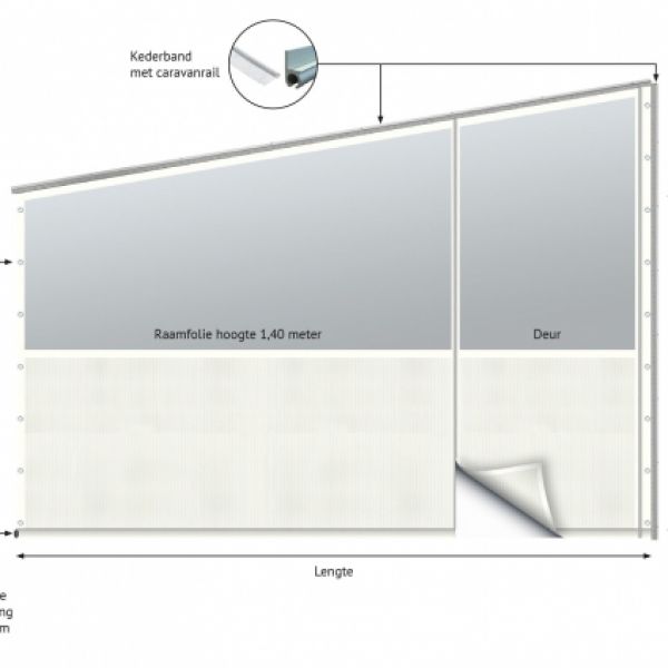 Verandazeil type 7, Shadow Comfort Mineral White