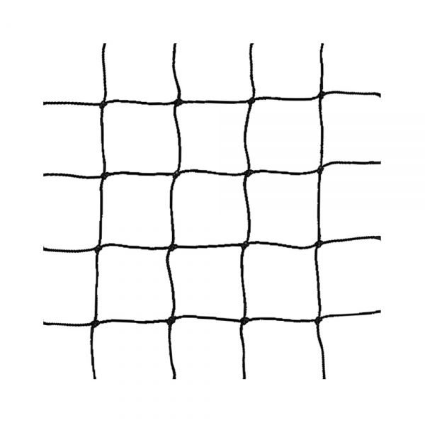 PE geknoopt net op rol, maas 12,0x12,0 cm., draaddikte 5 mm.