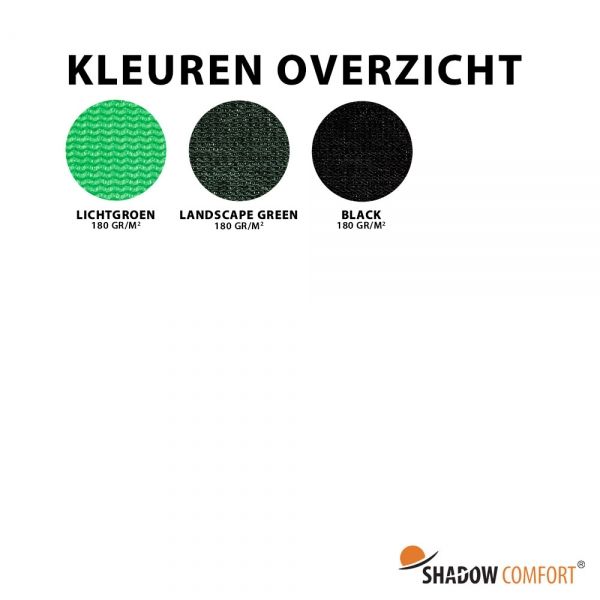 Kleuren overzicht HDPE 180 gr/m2