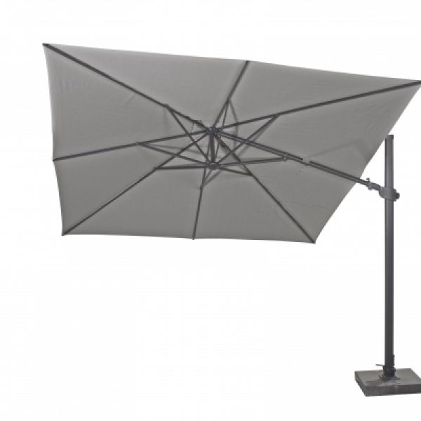 Parasol 4SO type Siesta Premium 300x300 cm.,  Anthracite frame, doek Charcoal