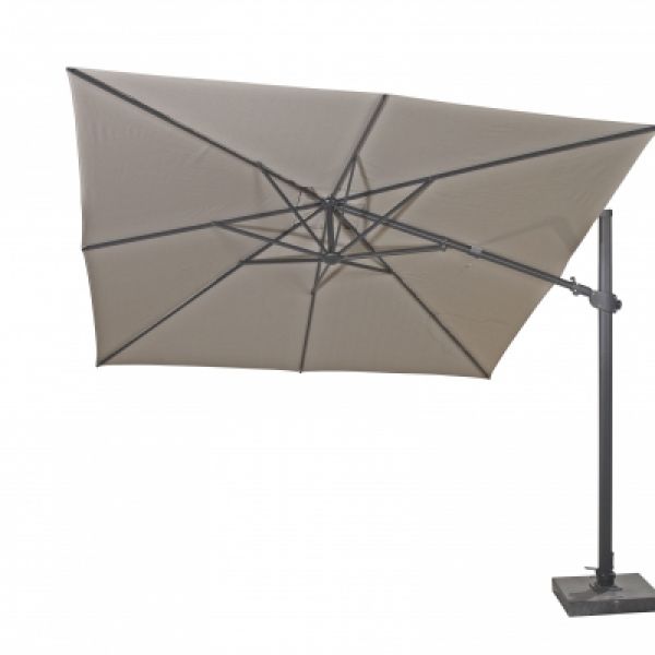 Parasol 4SO type Siesta Premium 300x300 cm.,  Anthracite frame, doek Taupe