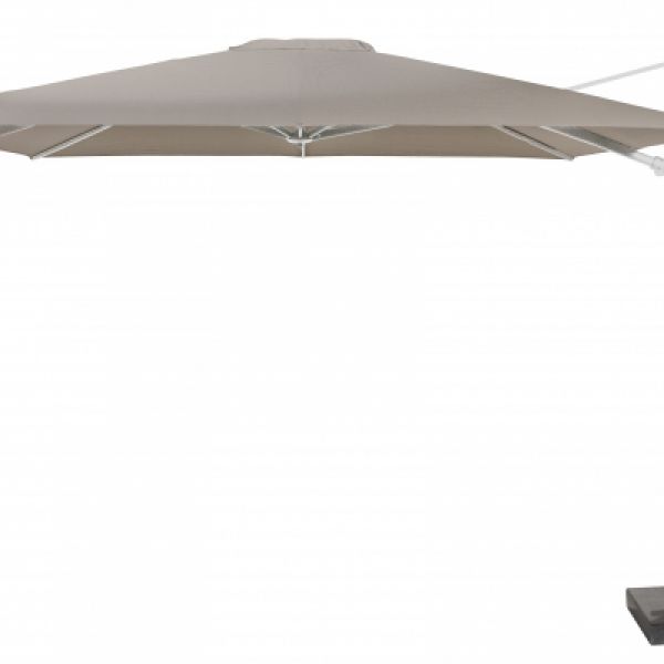 Parasol 4SO type Siesta Premium 300x300 cm.,  White frame, doek taupe