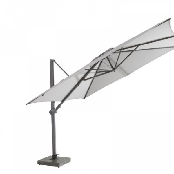 Parasol 4SO type Siesta Premium 300x300 cm.,  Anthracite frame, doek Mid grey