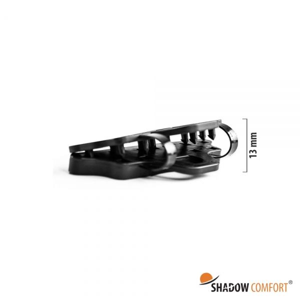 Aanbindclip gesloten afmetingen - Shadow Comfort