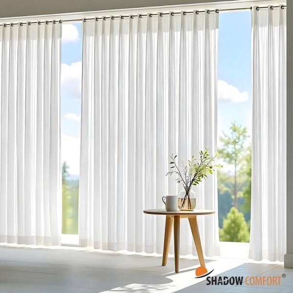 Buitengordijn Arctic White