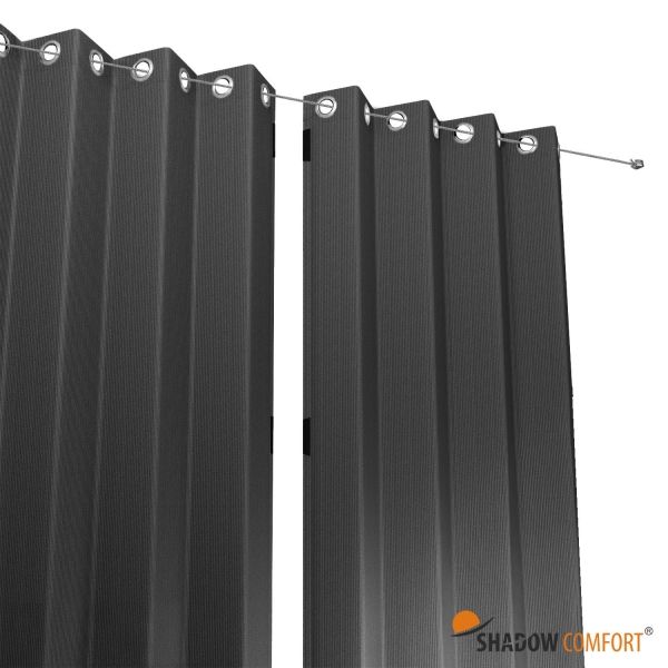 Buitengordijn Shadow Comfort DuoColor Carbon Black