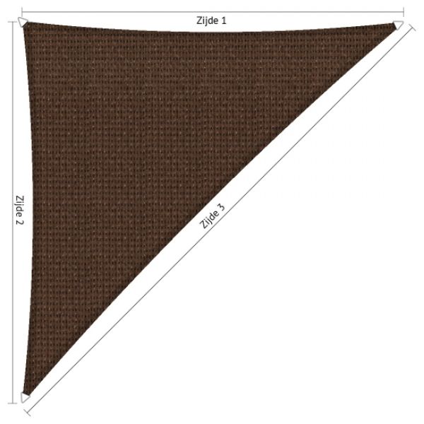 shadow comfort schaduwdoek extrablock 320 brown