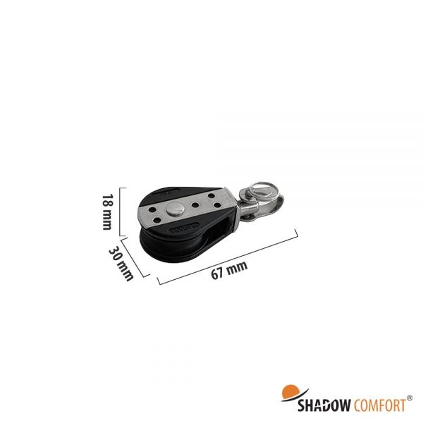 Katrol 5 AISI 316 afmetingen - Shadow Comfort
