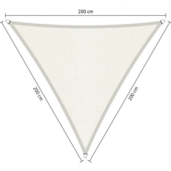 Schaduwdoek Arctic White driehoek 2x2x2