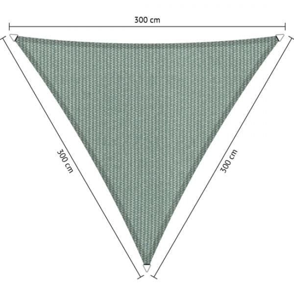 Schaduwdoek Country Blue driehoek 3x3x3