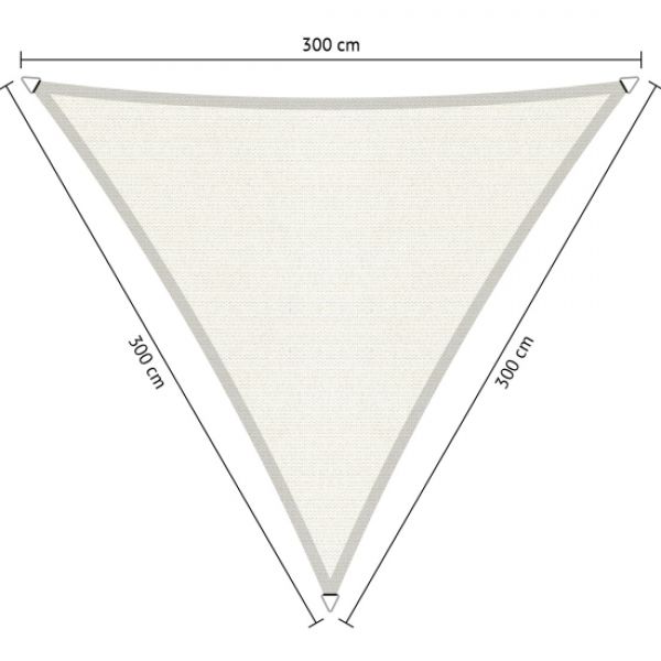 Schaduwdoek Arctic White driehoek 3x3x3
