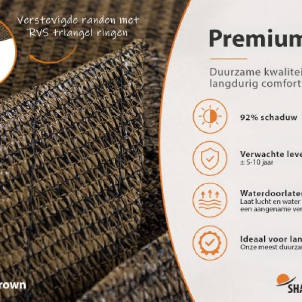 Schaduwdoek Japanese Brown - Shadow Comfort