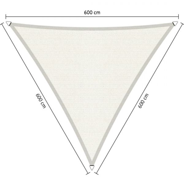Schaduwdoek Arctic White driehoek 6x6x6