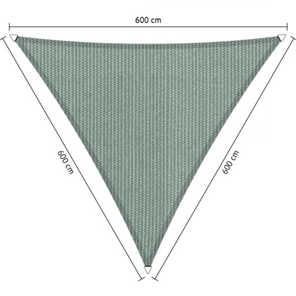 Schaduwdoek Country Blue driehoek 6x6x6