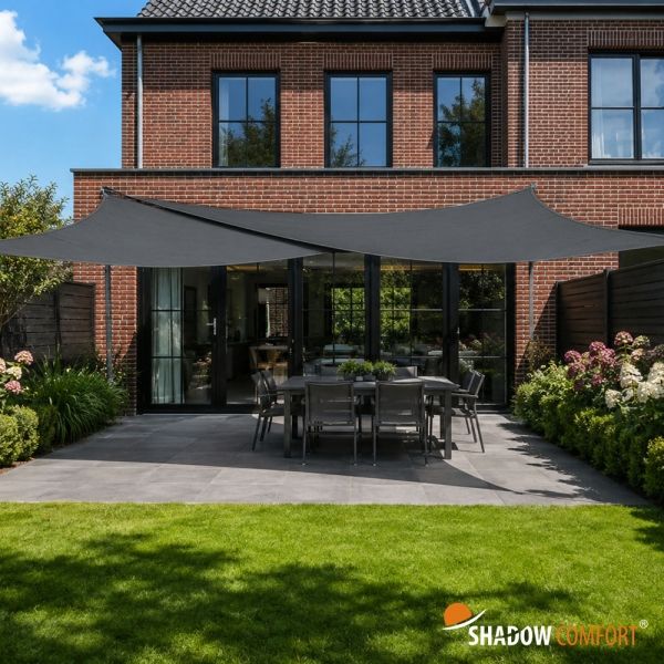 Schaduwdoek Duo Color Carbon Black - Shadow Comfort
