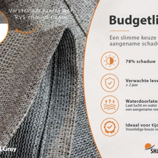 Schaduwdoek Mystic Sand Grey - Shadow Comfort