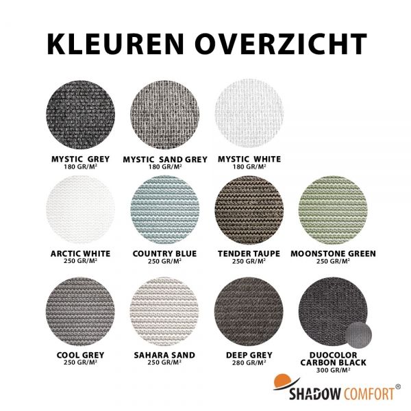 Kleurenoverzicht