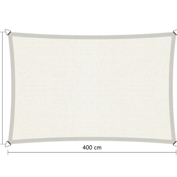 Schaduwdoek Arctic White rechthoek 300x400