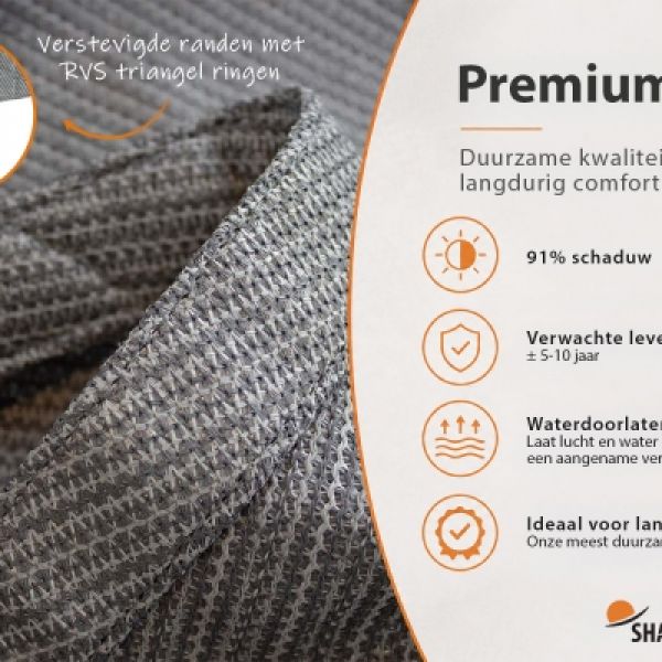  Schaduwdoek Cool Grey - Shadow Comfort 
