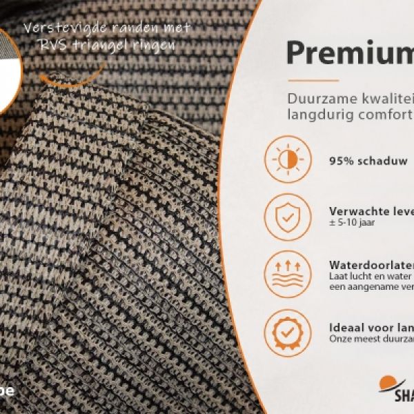 Schaduwdoek Tender Taupe - Shadow Comfort 