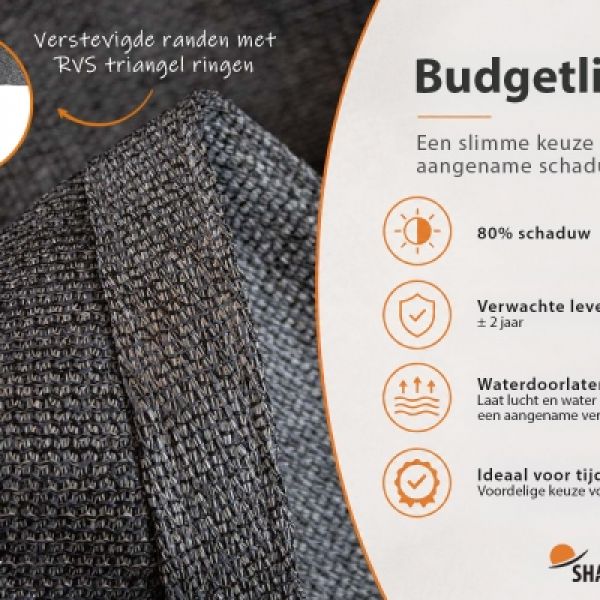 Schaduwdoek Mystic Grey - Shadow Comfort 