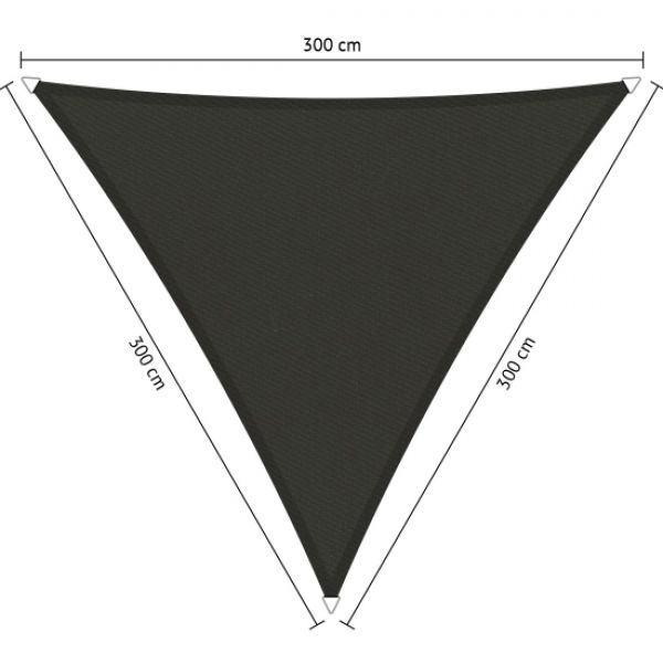 Waterdicht schaduwdoek Shadow Comfort Warm Grey driehoek 3x3x3